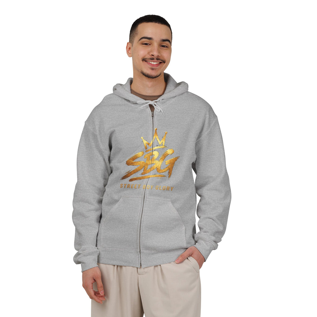 Street Boy Glory Gold Crown Full-Zip Hoodie