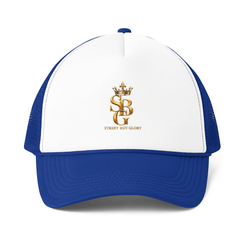 Crowned SB Trucker Cap – Royal Blue & Green Streetwear Hat
