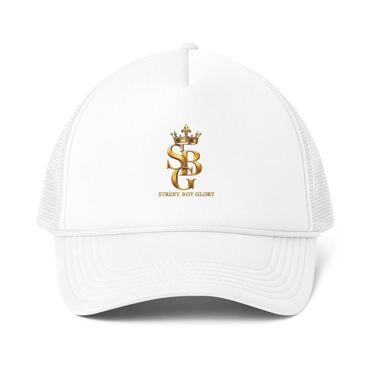 Crowned SB Trucker Cap – Royal Blue & Green Streetwear Hat