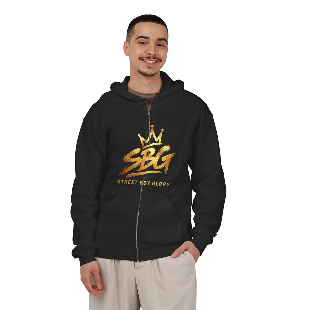 Street Boy Glory Gold Crown Full-Zip Hoodie