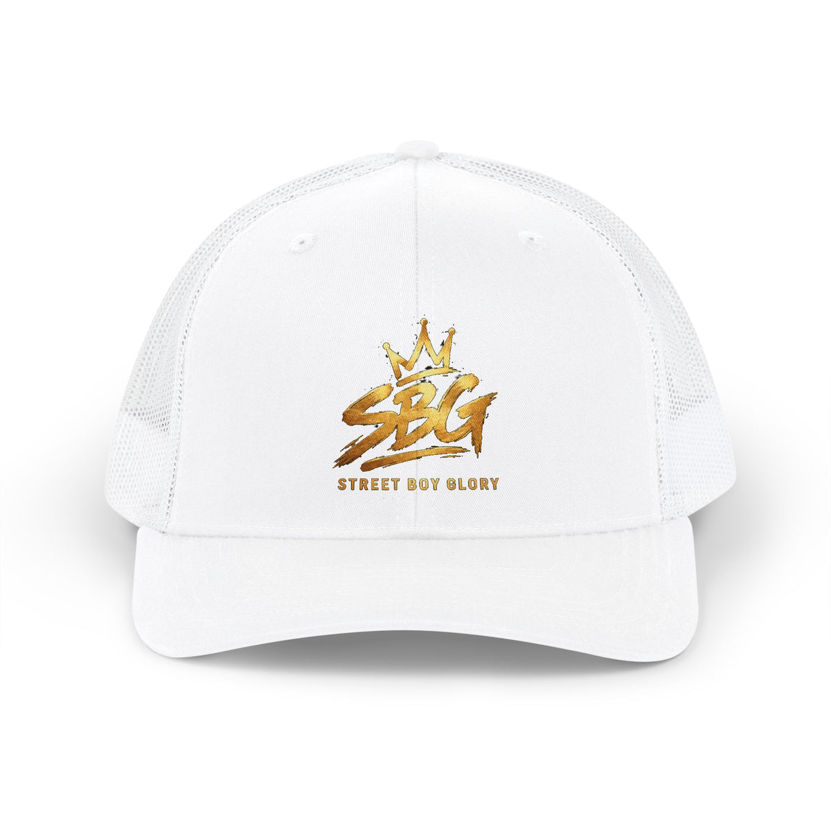 Stay Golden Snapback Trucker Cap – Crown Graphic “Strive for Glory” Hat