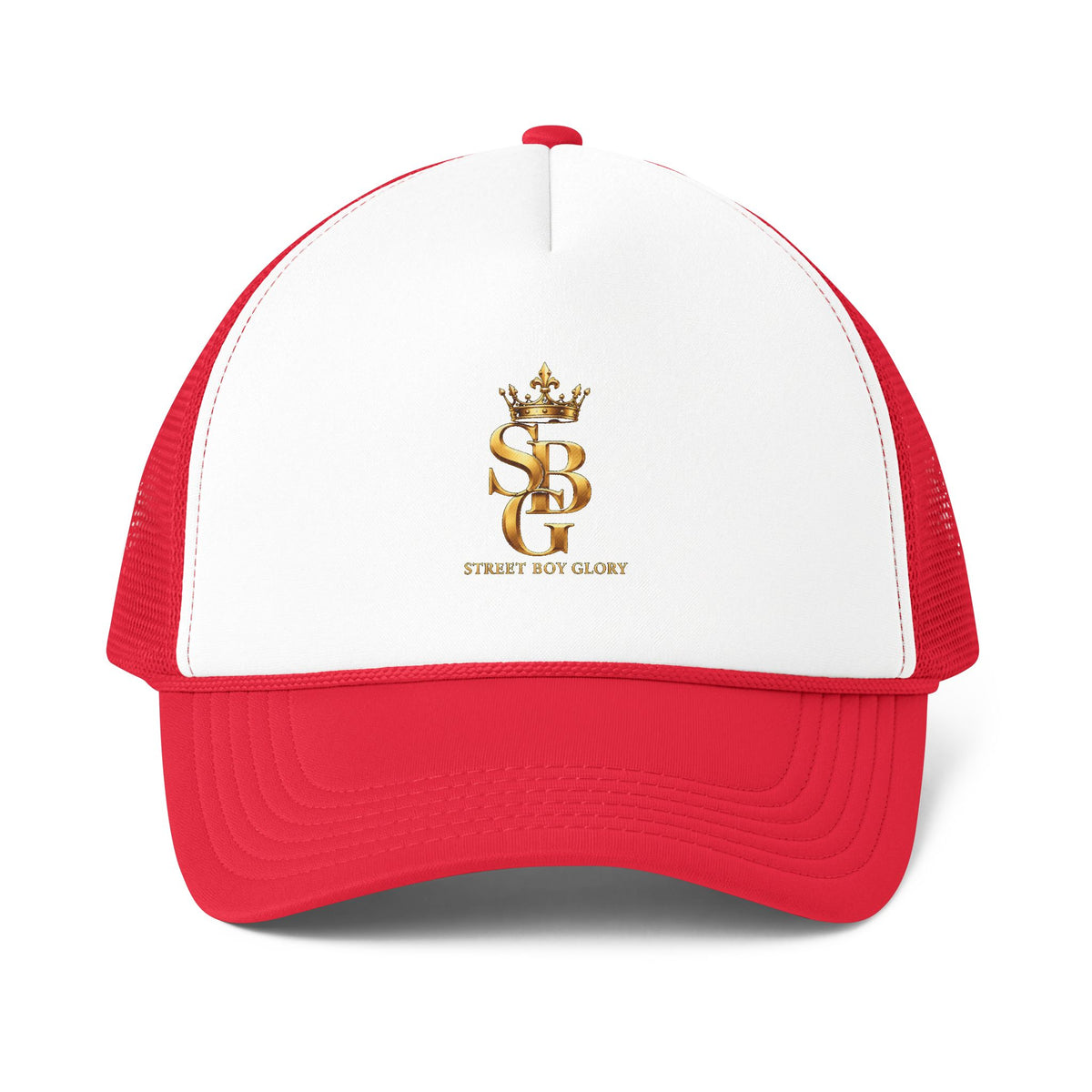 Crowned SB Trucker Cap – Royal Blue & Green Streetwear Hat